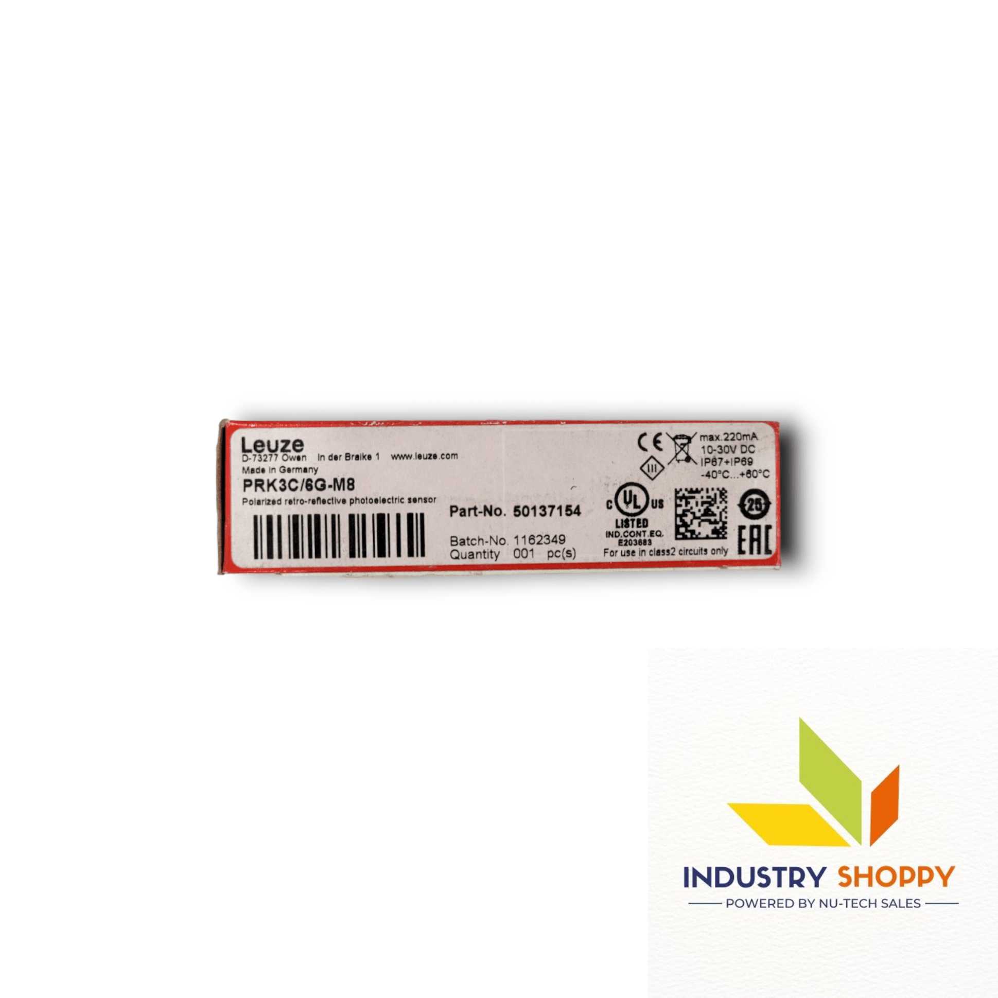 Leuze PRK3C/6G-M8 Photoelectric Sensor Leuze PRK3C/6G-M8 Photoelectric Sensor